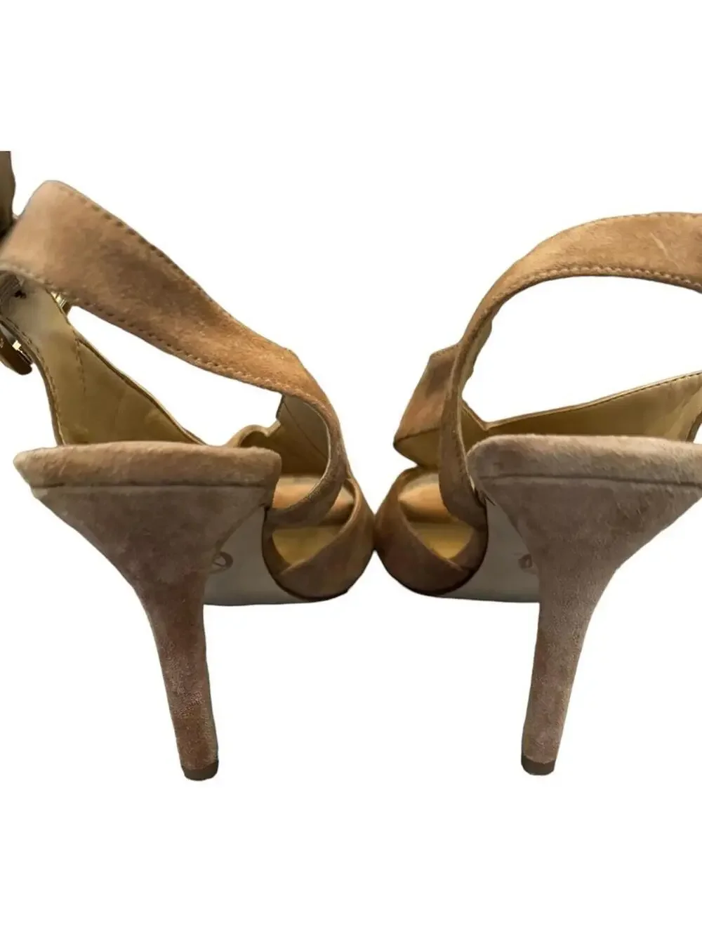 Michael Kors | Women's Tan Open Toe Heels | Size 8 | 0936